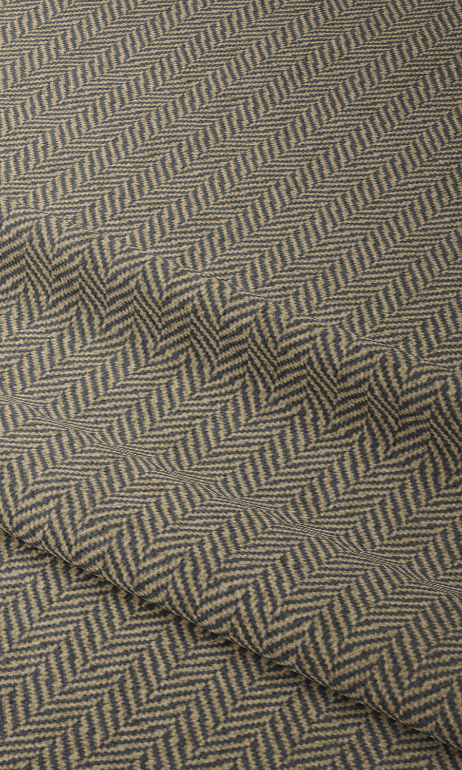 Herringbone Textured Pinch Pleat, Rod Pocket, Eyelet Curtains (Warm Grey/ Brown)