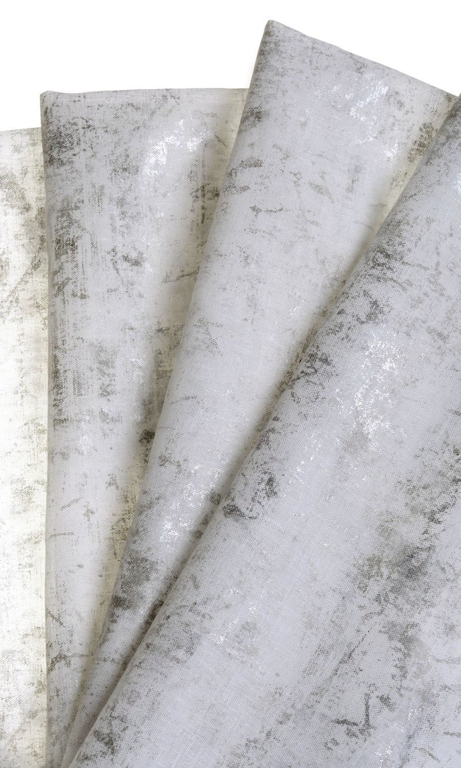 Sheer Curtains / Drapes / Window Drapery Panels (White/ Metallic Silver/ Grey)