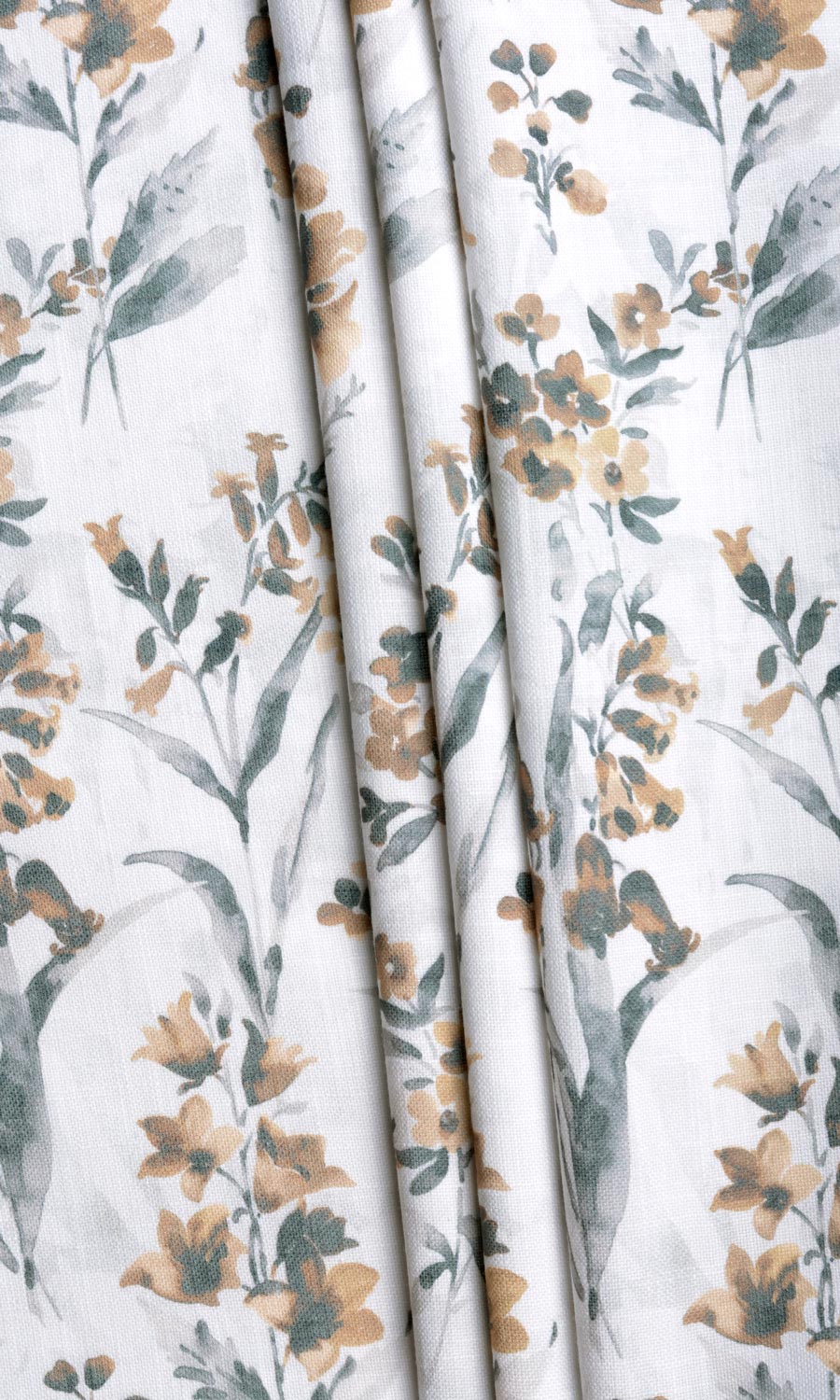 Floral Print Curtains / Drapes / Window Drapery Panels (Beige/ Brown)