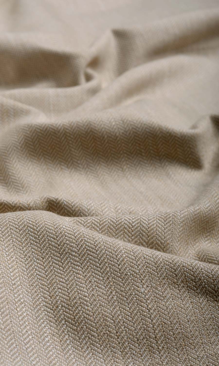 Herringbone Textured Curtains / Drapes / Window Drapery Panels (Pale Brown)