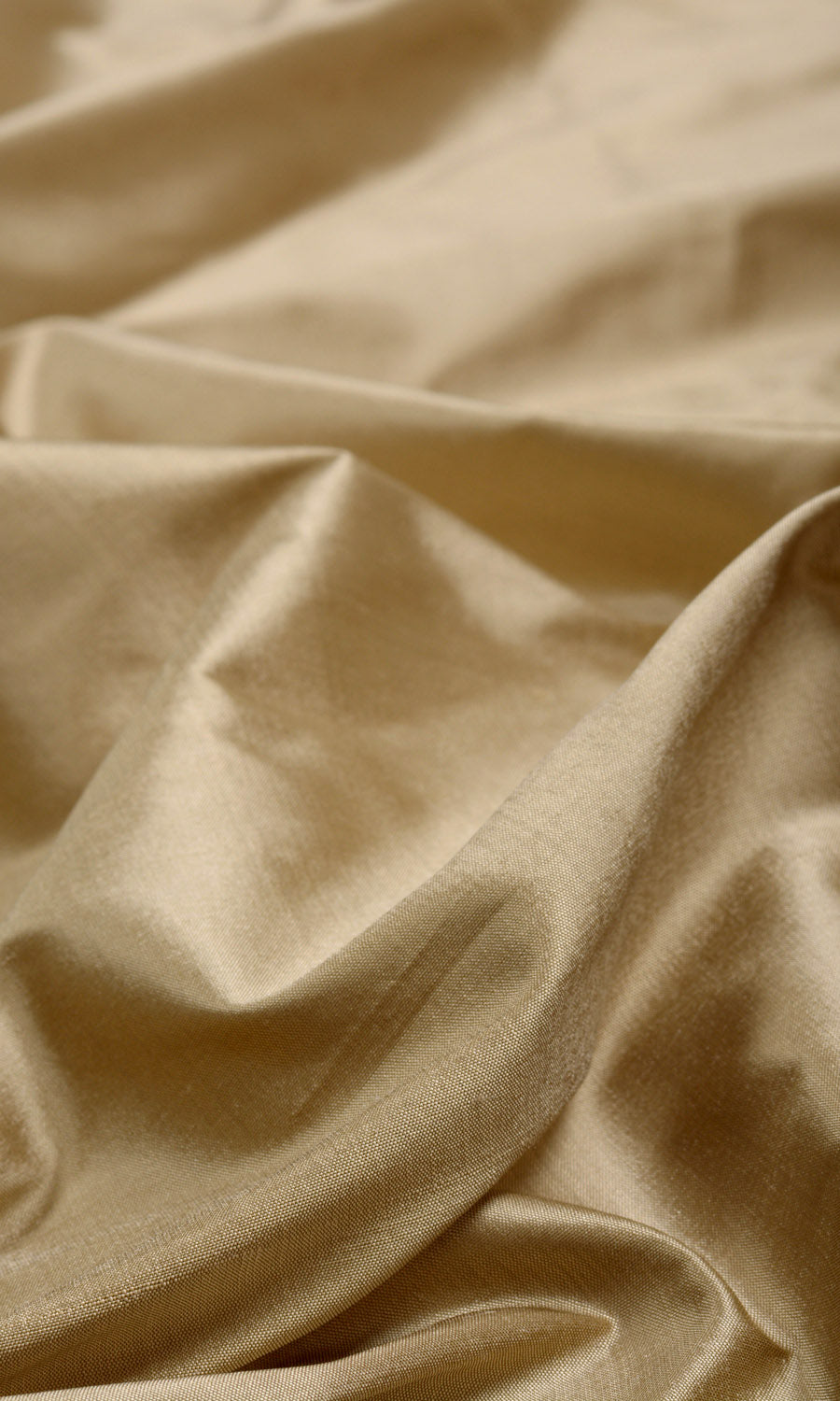Shantung Silk Pinch Pleat, Rod Pocket, Eyelet Curtains (Golden Beige/ Ochre Yellow)