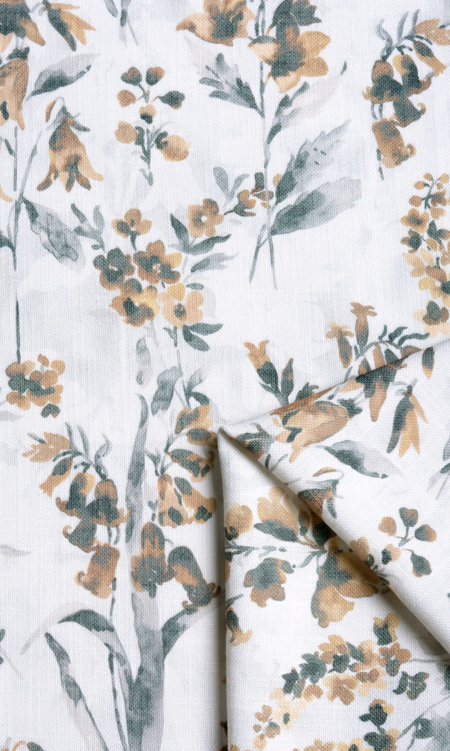 Floral Print Window Curtains (Beige/ Brown) Extra Long Short Wide