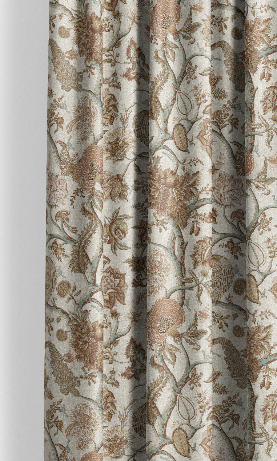 Floral Roman Shades (Burnt Orange/ Powder Blue) for Living, Bedroom, Kitchen, Bathroom