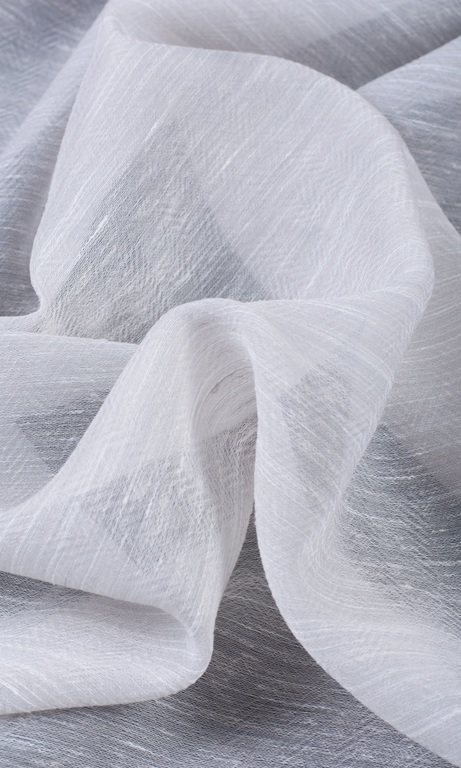 Textured Sheer Any Size Style Curtains (Fog Gray/ White)