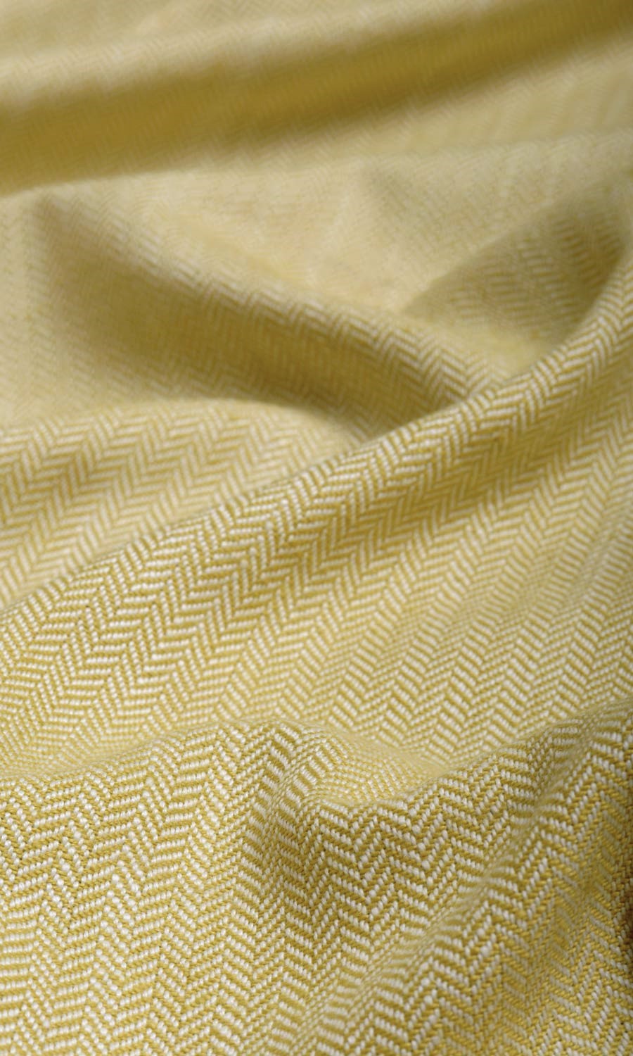 Herringbone Textured Curtain Panels for Living, Bedroom, Kitchen, Bathroom (Yellow)