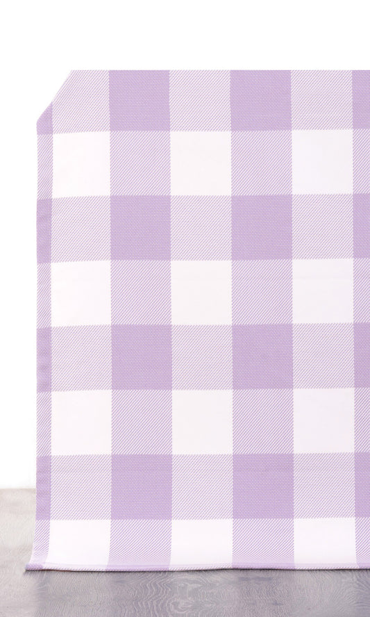 Buffalo Plaid Drapes (Pale Purple/ White)
