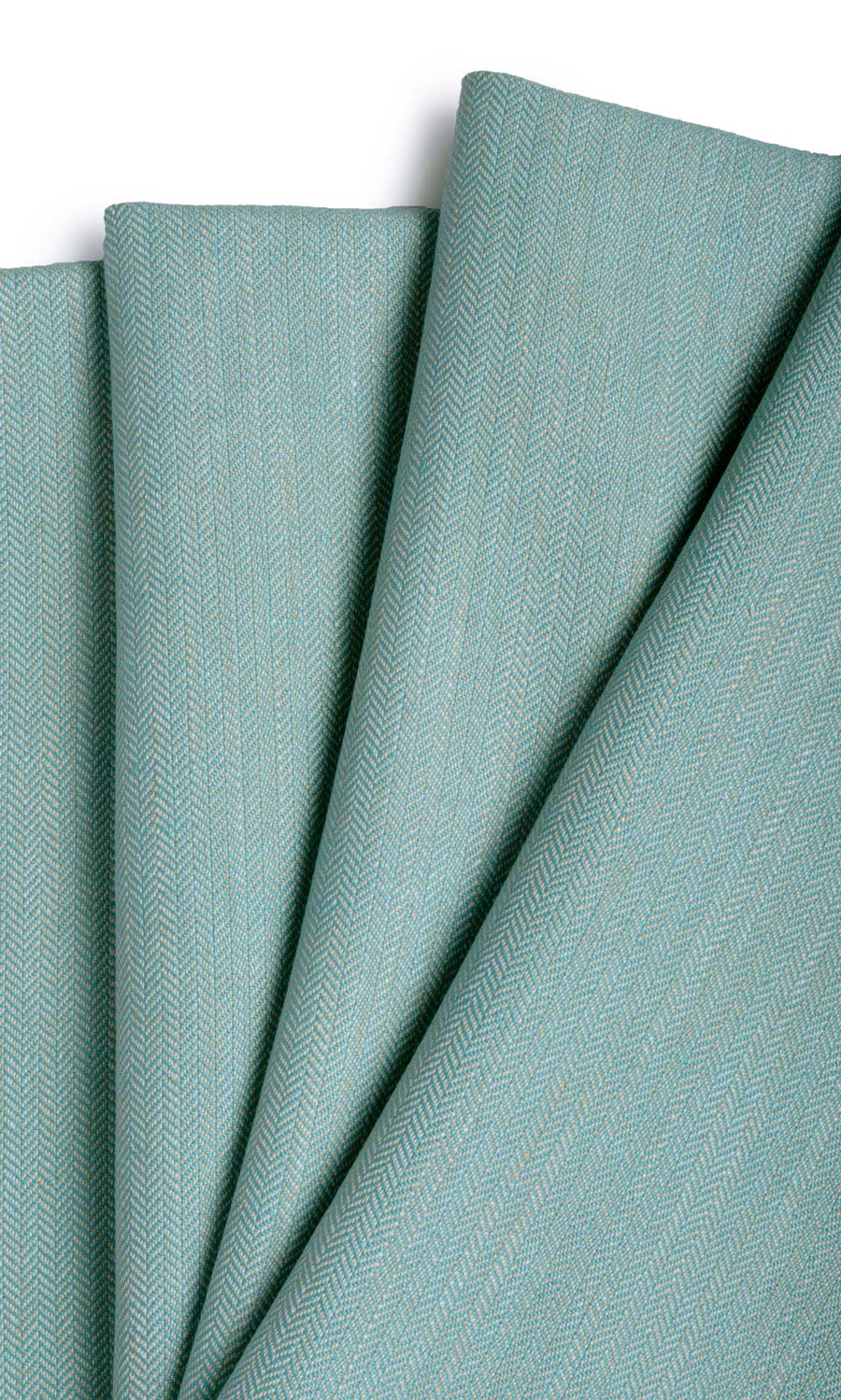 Herringbone Textured Pinch Pleat, Rod Pocket, Eyelet Curtains (Turquoise Blue)
