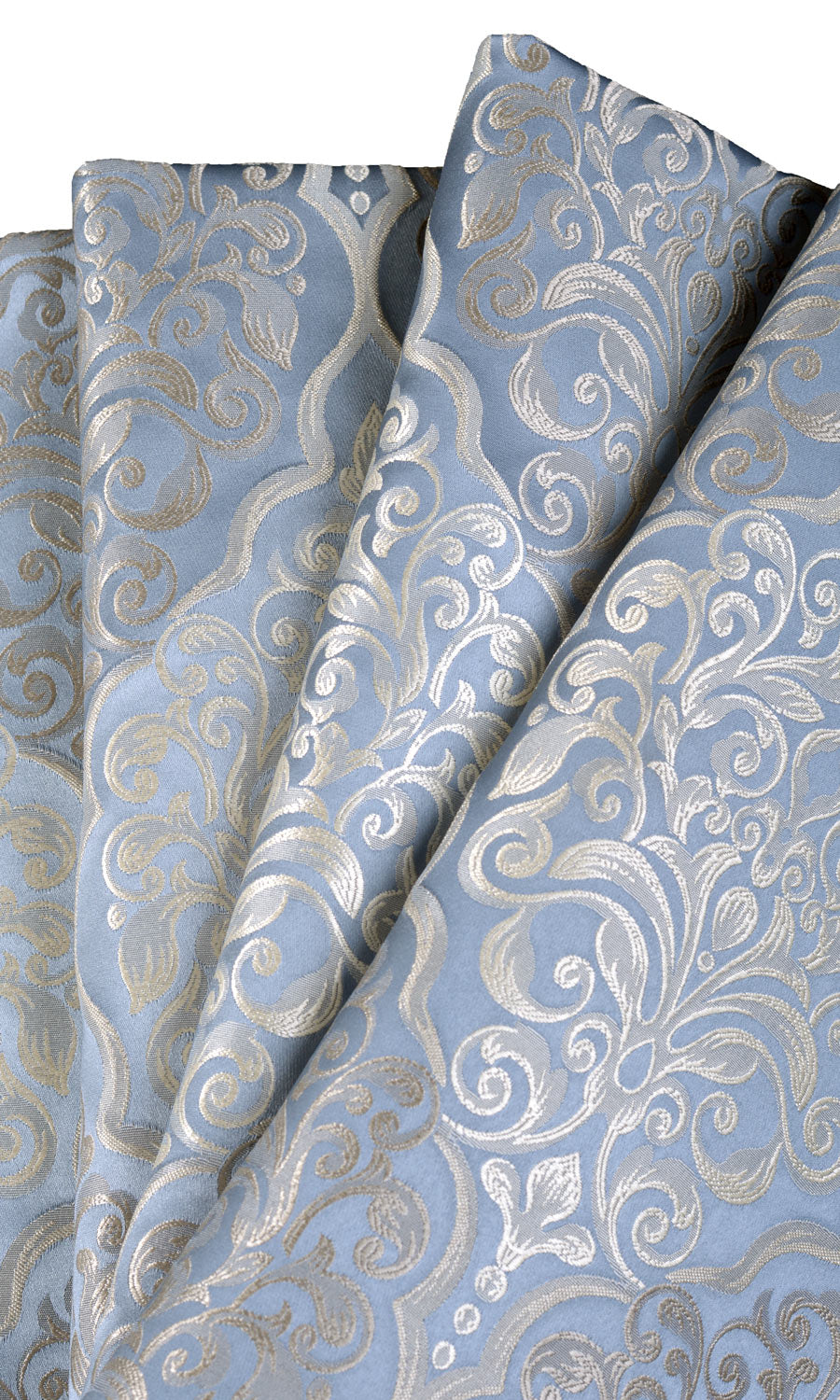 Damask Custom Roman Shades (Navy Blue/ White)