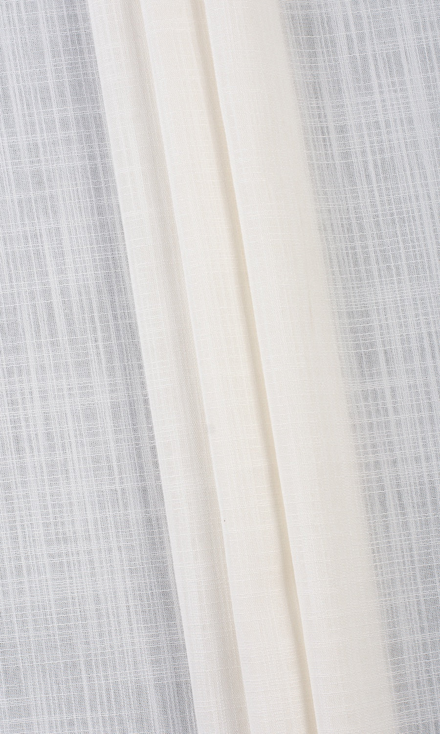 Linen-Texture Semi-Sheer Curtains / Drapes / Window Drapery Panels (Off-White)