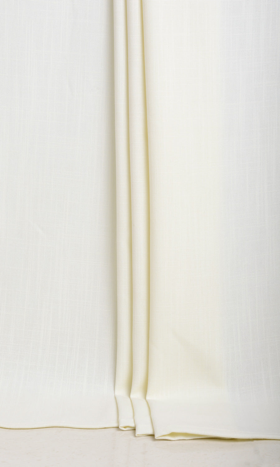 Plain Linen Texture Curtains / Drapes / Window Drapery Panels (White)