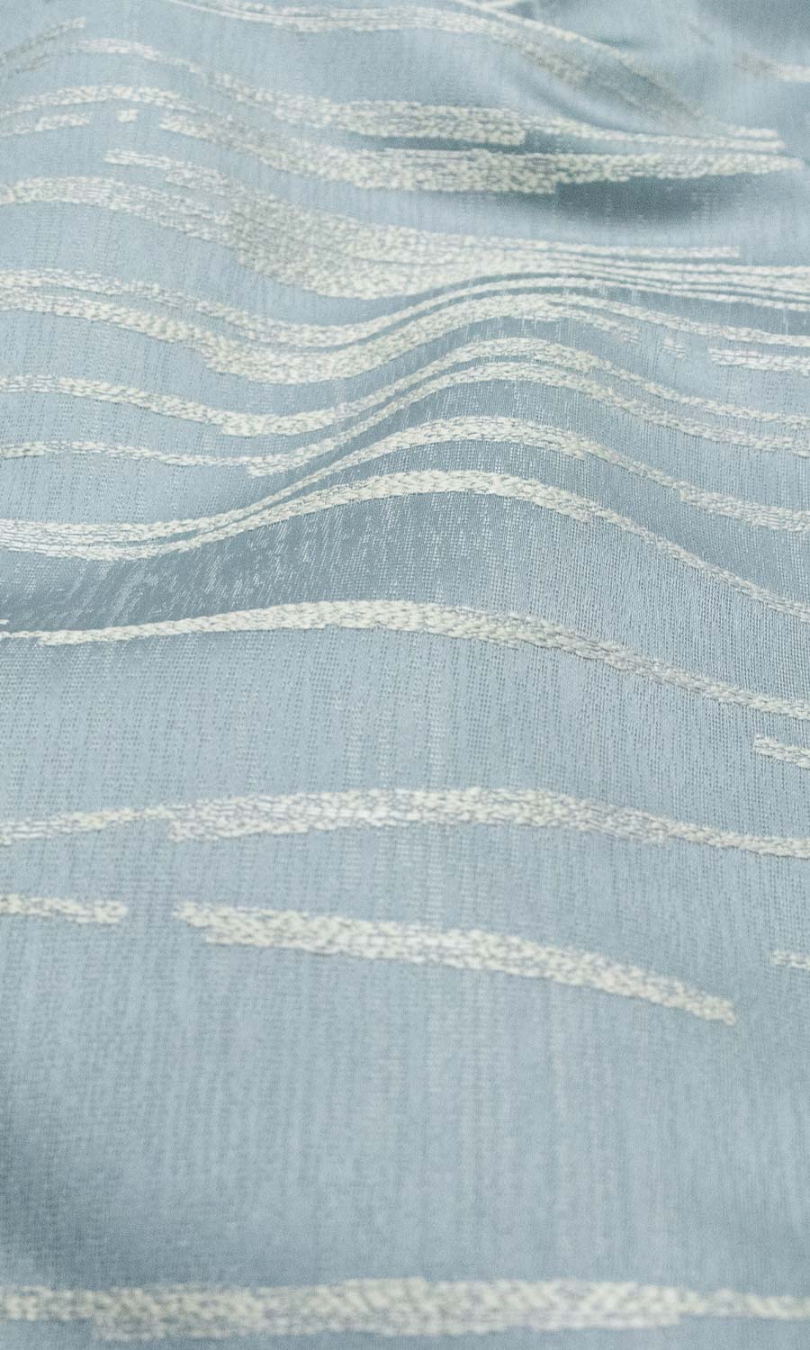 Abstract Patterned Pinch Pleat, Rod Pocket, Eyelet Curtains (Light Blue)