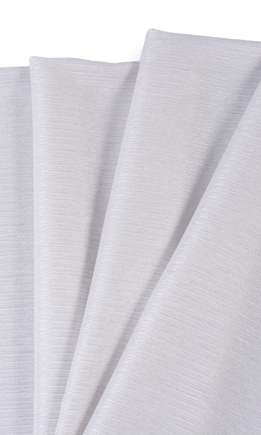 Striped Semi-Sheer Curtain Panels (Silver Grey) Extra Long Short Wide