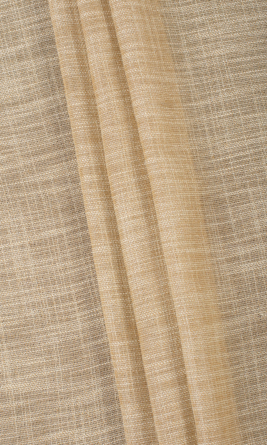 Textured Sheer Pinch Pleat, Rod Pocket, Eyelet Curtains (Mustard Beige)