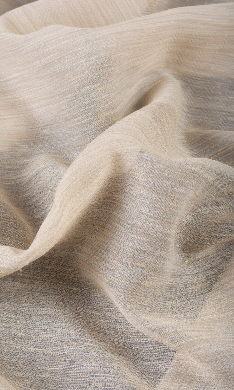 Textured Sheer Custom Curtains (Ivory Beige)