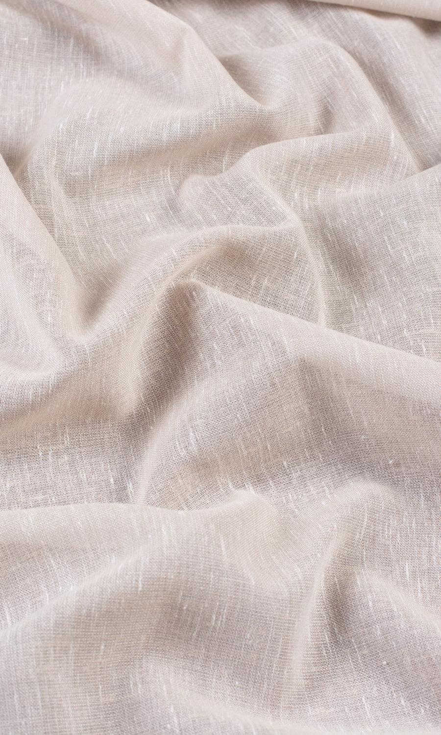 Plain Sheer Pinch Pleat, Rod Pocket, Eyelet Curtains (Greige/ Warm Ivory)