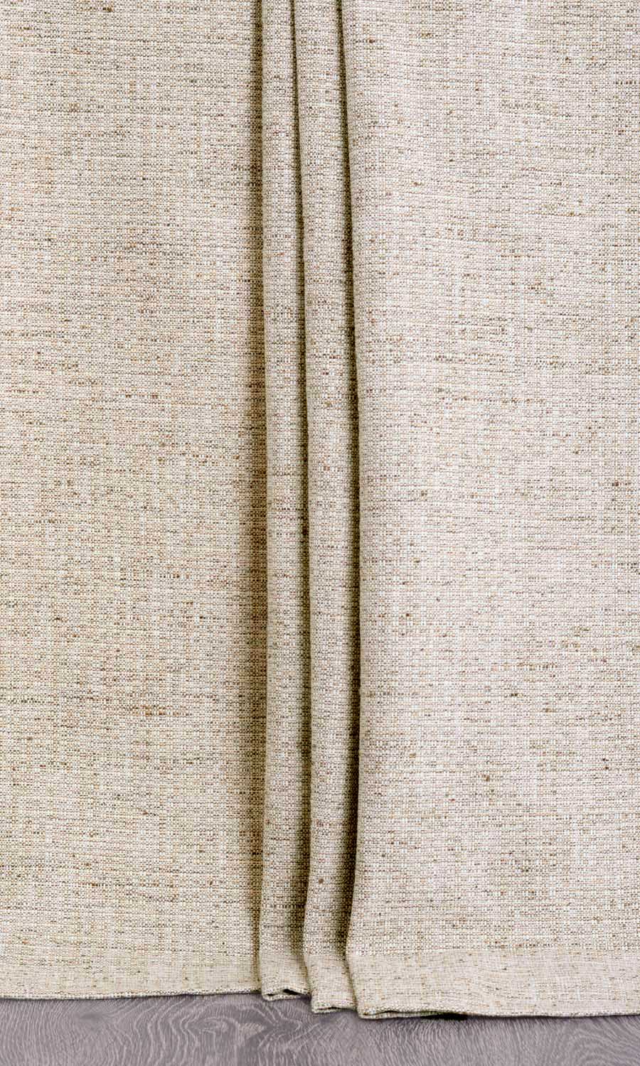 Textured Poly-Cotton Any Size Style Curtains (Beige/ Cream)
