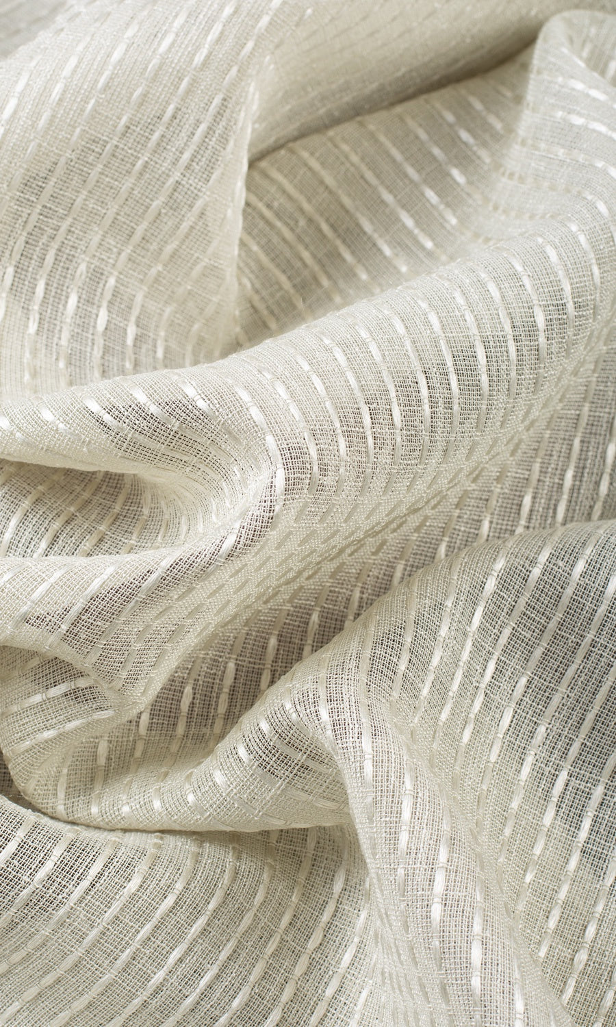 Striped Embroidery Sheer Any Size Style Curtains (Gray)