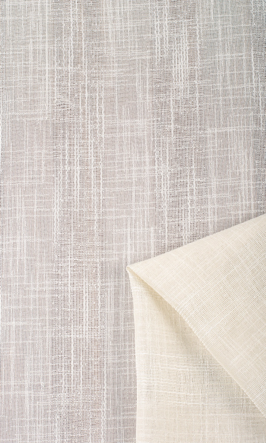 Textured Stripe Sheer Custom Curtains (Almond Cream)