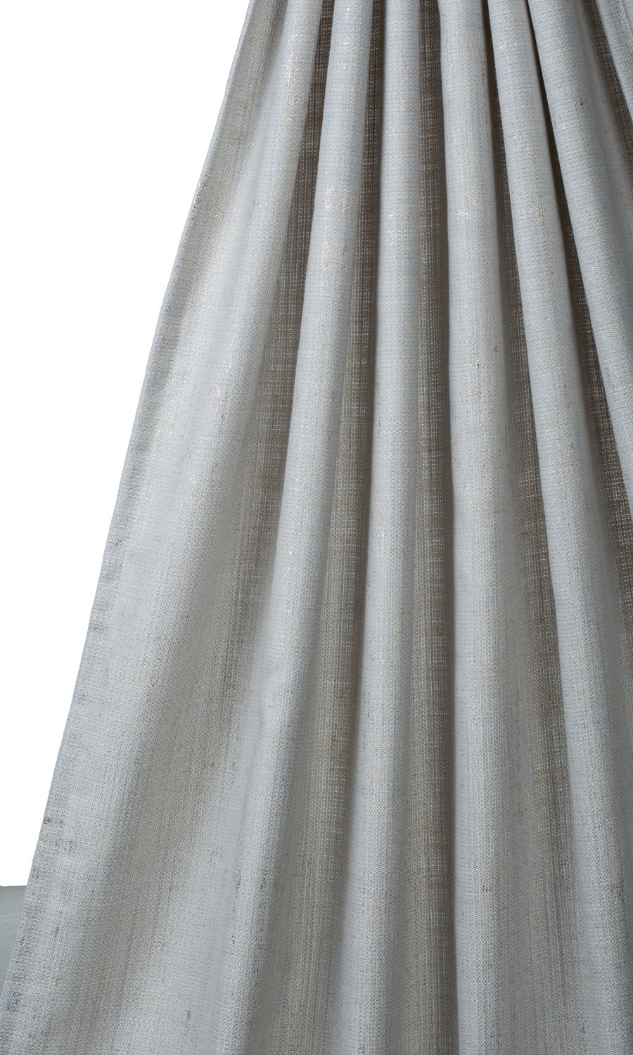 Metallic Accents Linen Blend Pinch Pleat, Rod Pocket, Eyelet Curtains (Gray-Blue)