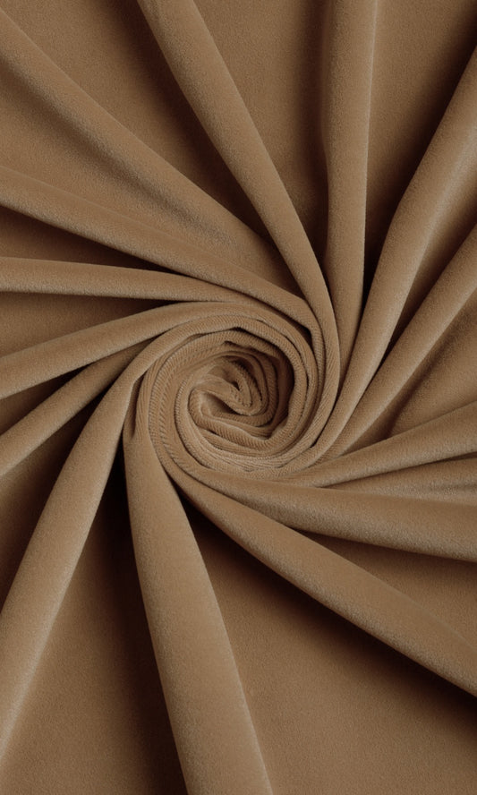 Velvet Home Decor Fabric Sample (Burnt Orange/ Brown)