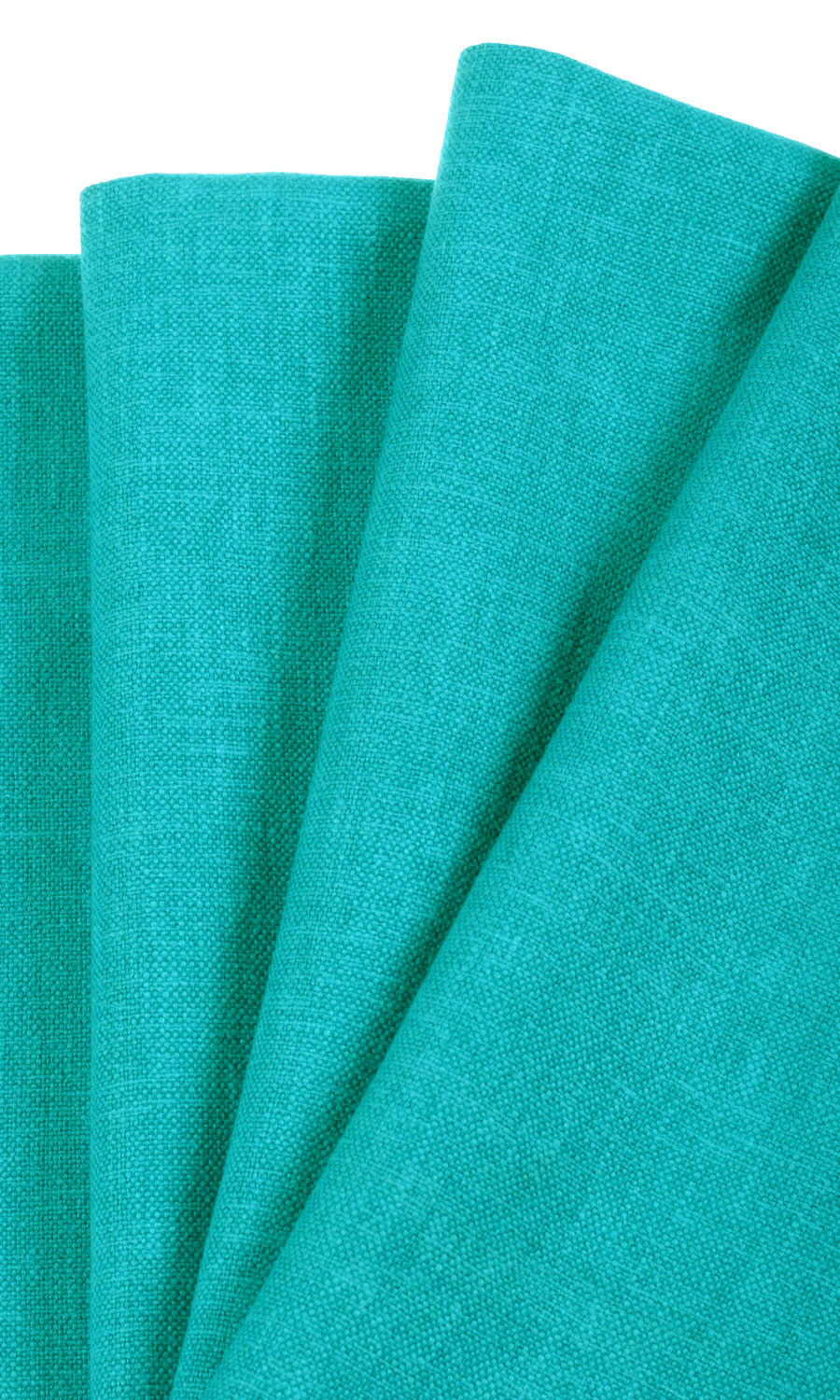 Linen-Blend Custom Curtains (Turquoise Blue)