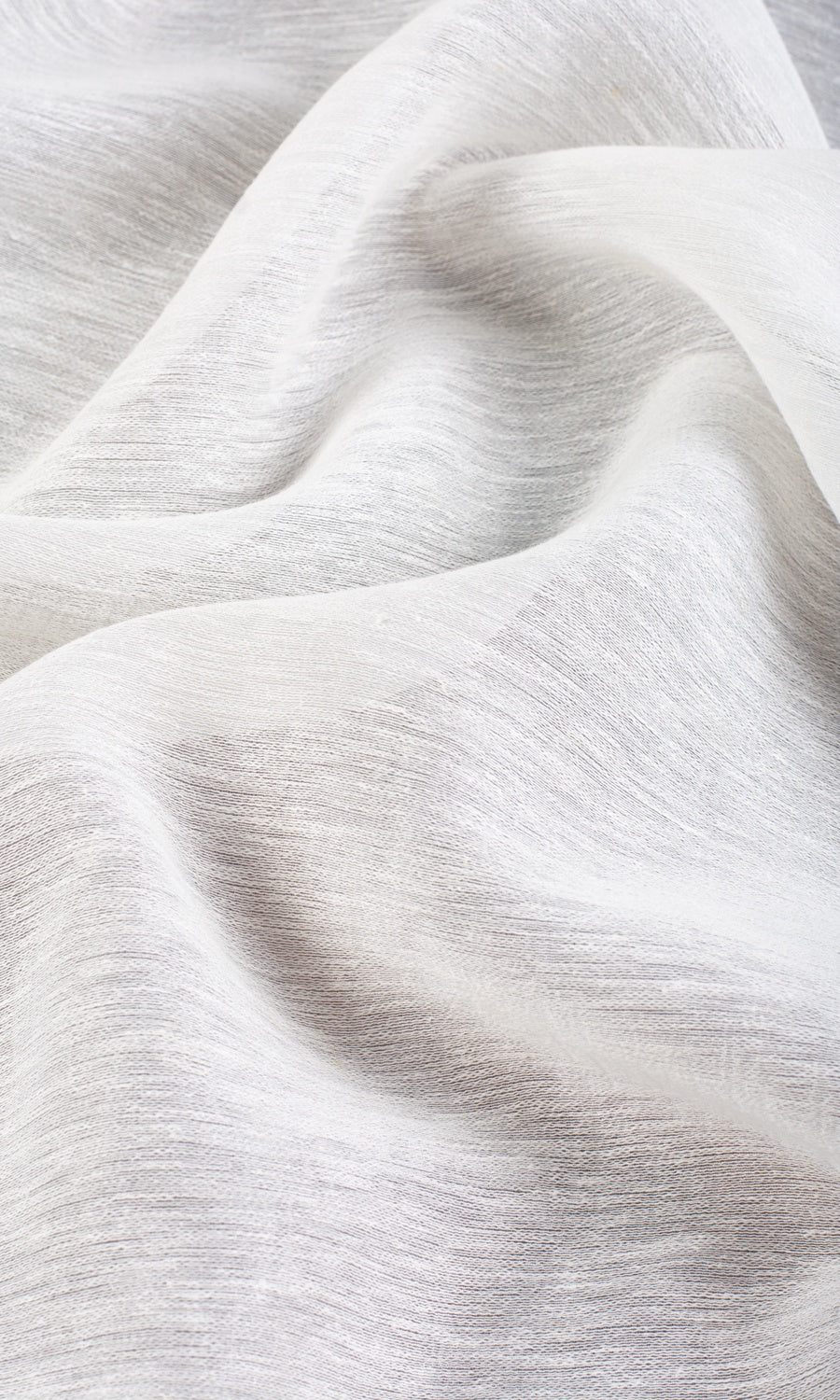 Plain Semi-Sheer Drapery (White) Extra Long Short Wide
