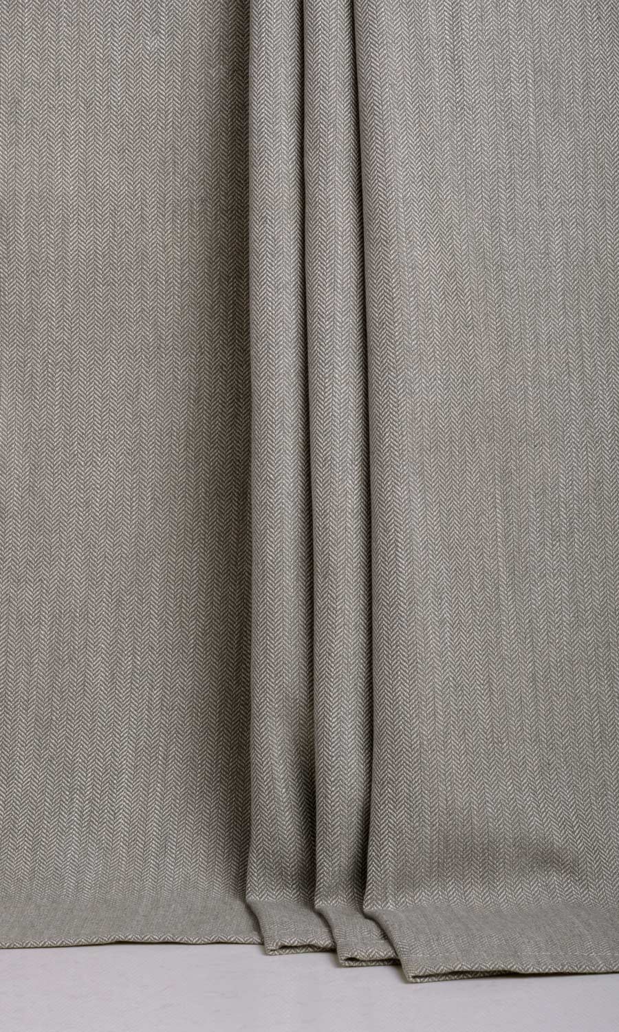 Herringbone Textured Any Size Style Curtains (Deep Gray)
