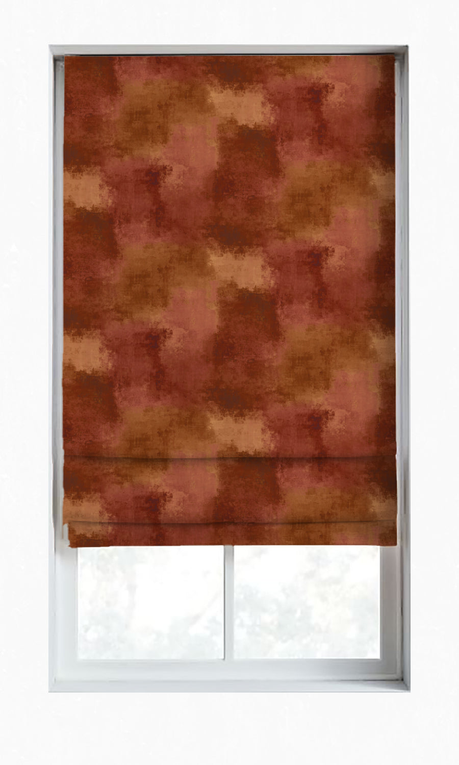 Dimout Fabric Blinds (Copper Red/ Gold/ Orange) for Living, Bedroom, Kitchen, Bathroom