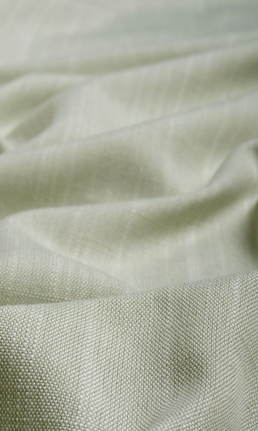 Plain Linen Texture Pinch Pleat, Rod Pocket, Eyelet Curtains (Mint Green)