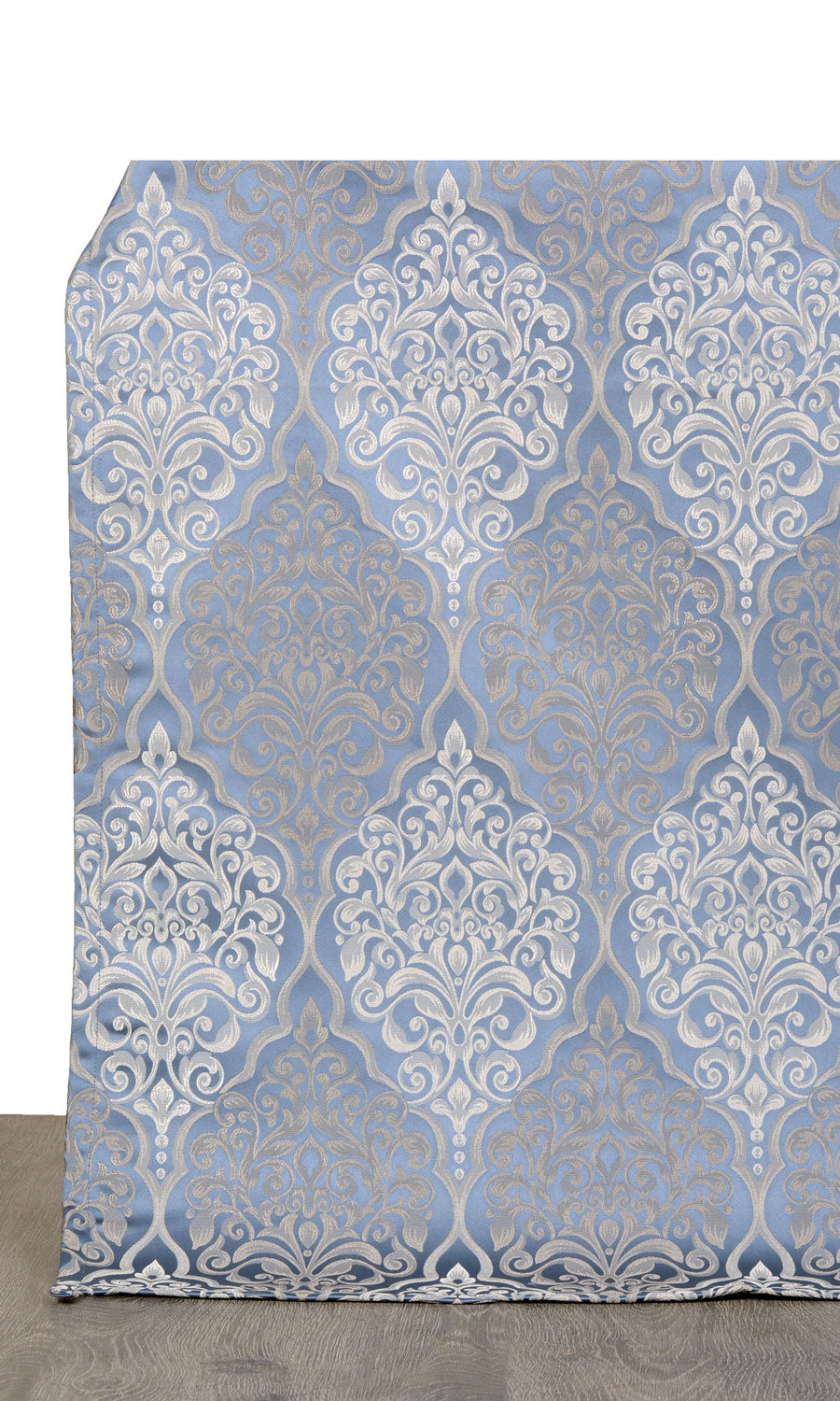Damask Fabric Blinds (Navy Blue/ White)