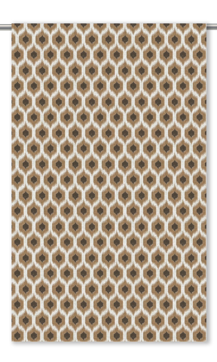 Ikat Honeycomb Patterned Roman Blinds (Tortilla Brown/ Coffee)