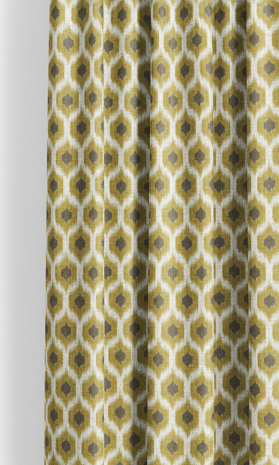 Ikat Honeycomb Patterned Shades (Apple Green/ Taupe Gray) for Living, Bedroom, Kitchen, Bathroom