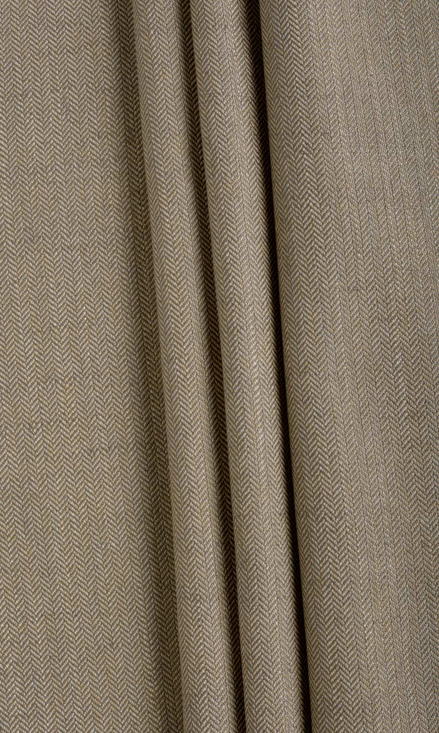 Herringbone Textured Curtains / Drapes / Window Drapery Panels (Mocha Brown)