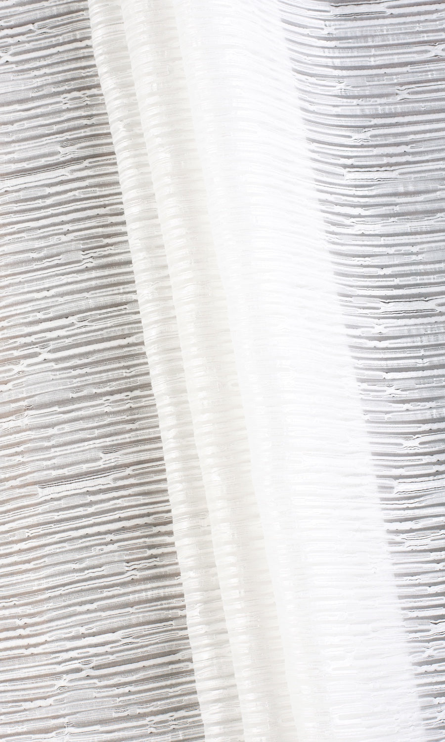 Textured Sheer Curtains / Drapes / Window Drapery Panels (White)