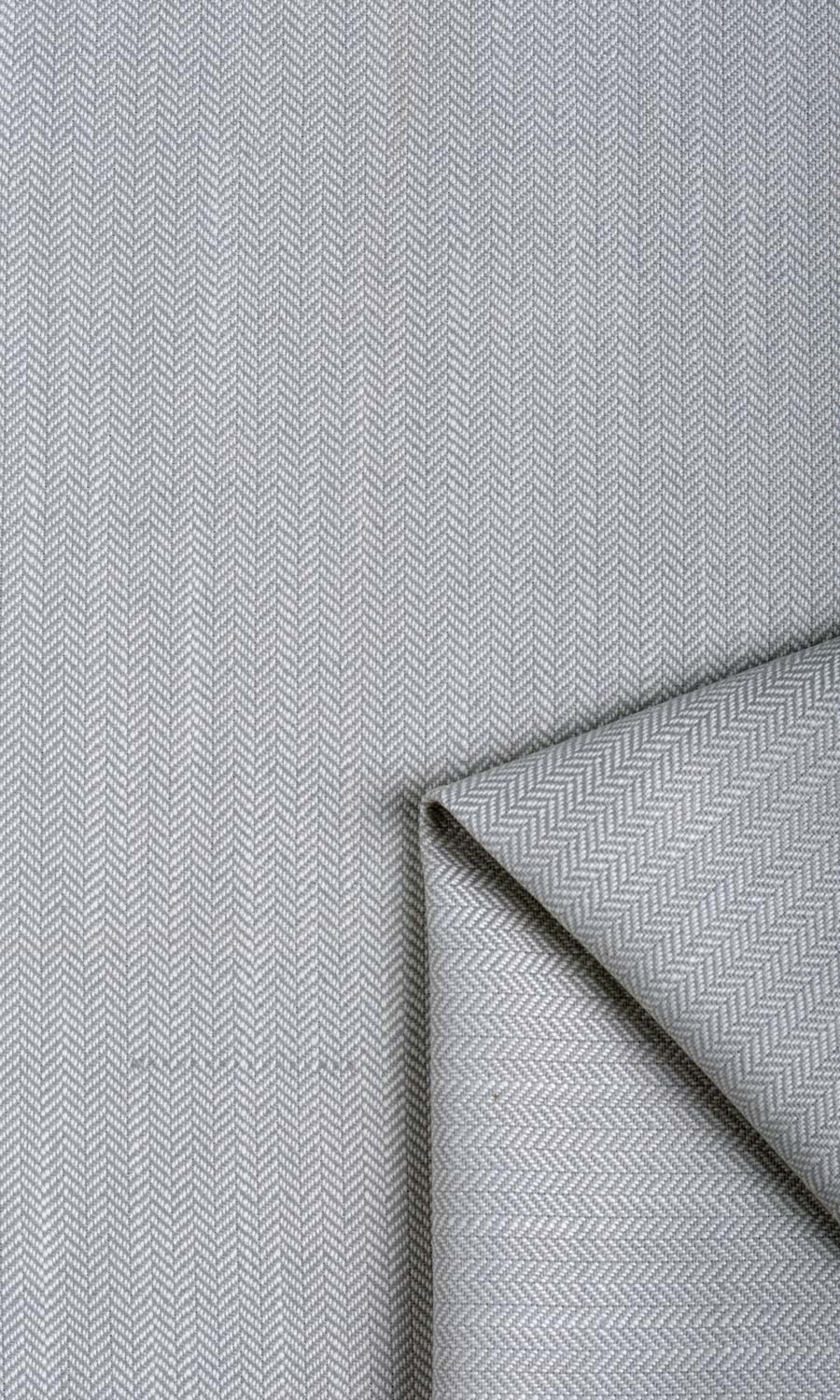 Herringbone Textured Curtains / Drapes / Window Drapery Panels (Silver Grey)