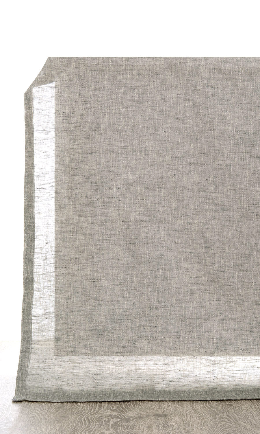 Sheer Linen Window Curtains (Grey) Extra Long Short Wide
