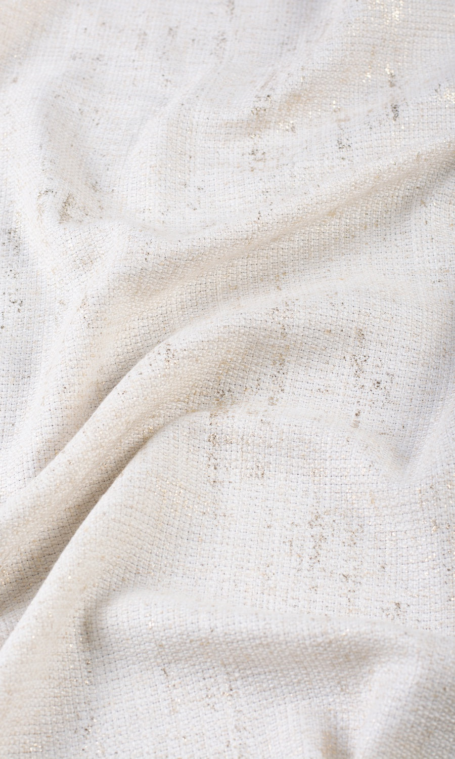 Metallic Accents Pinch Pleat, Rod Pocket, Eyelet Curtains (Cream/ Golden)
