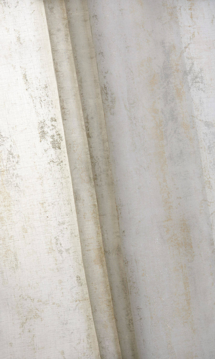 Printed Sheer Any Size Style Curtains (Metallic Golden/ Yellow)