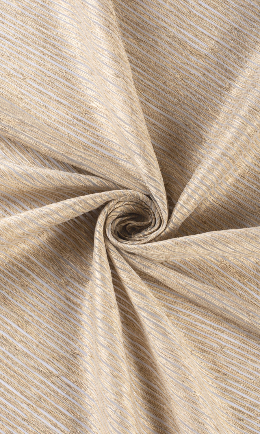 Striped Sheer Window Curtains (Peanut Brown) Extra Long Short Wide