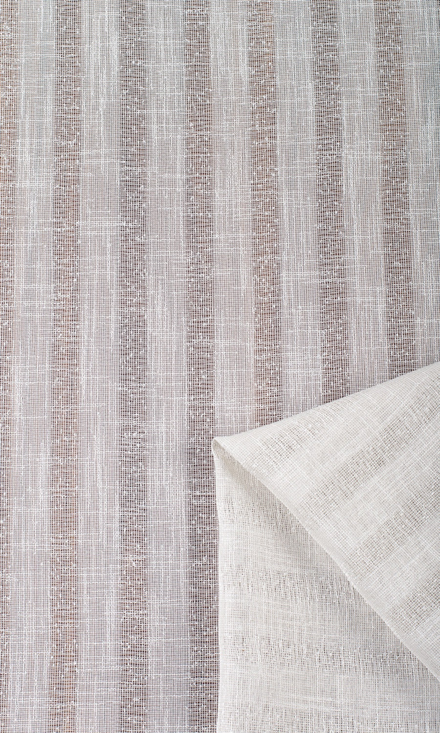 Striped Sheer Custom Curtains (White/ Cream)