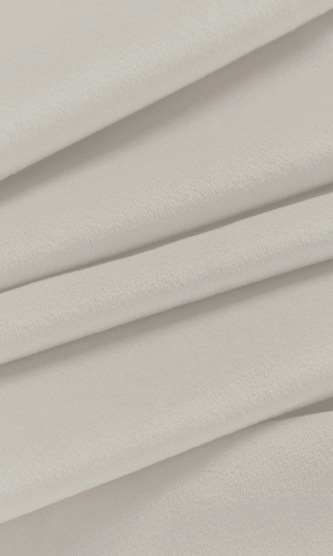 Velvet Curtain Panels (Warm White)
