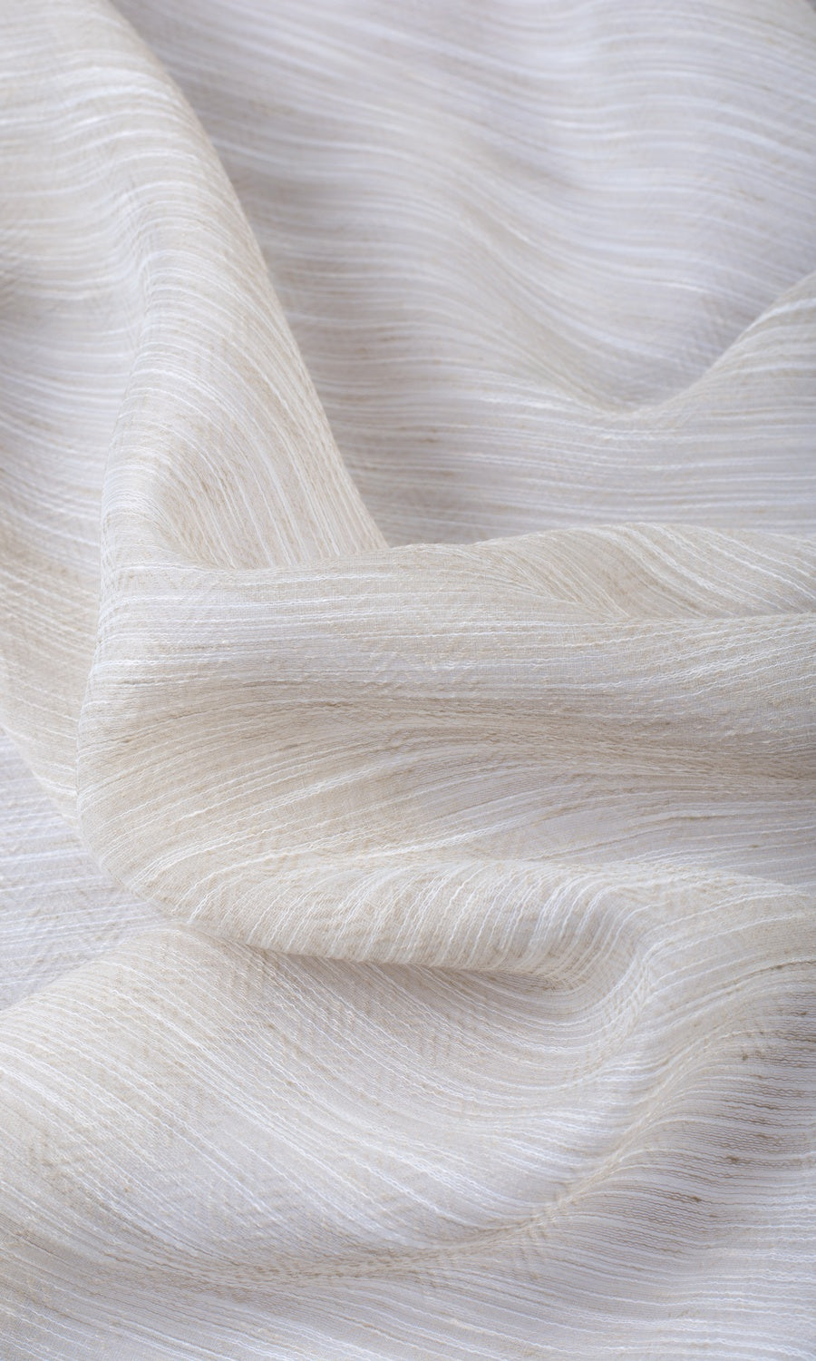 Textured Sheer Any Size Style Curtains (Greige/ Cream)