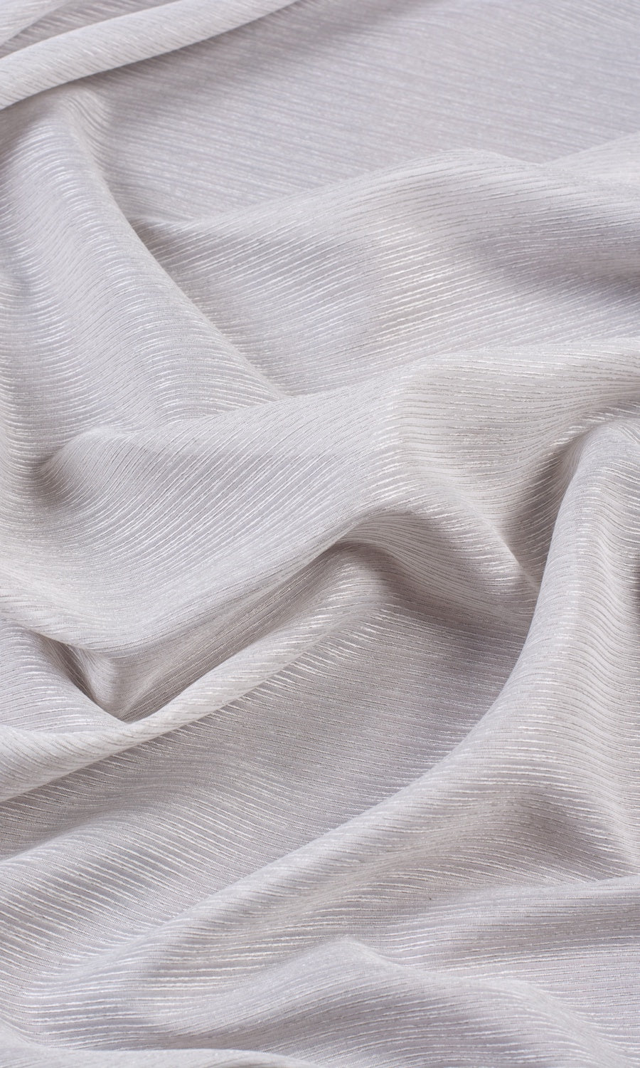 Striped Semi-Sheer Custom Curtains (Silver Grey)