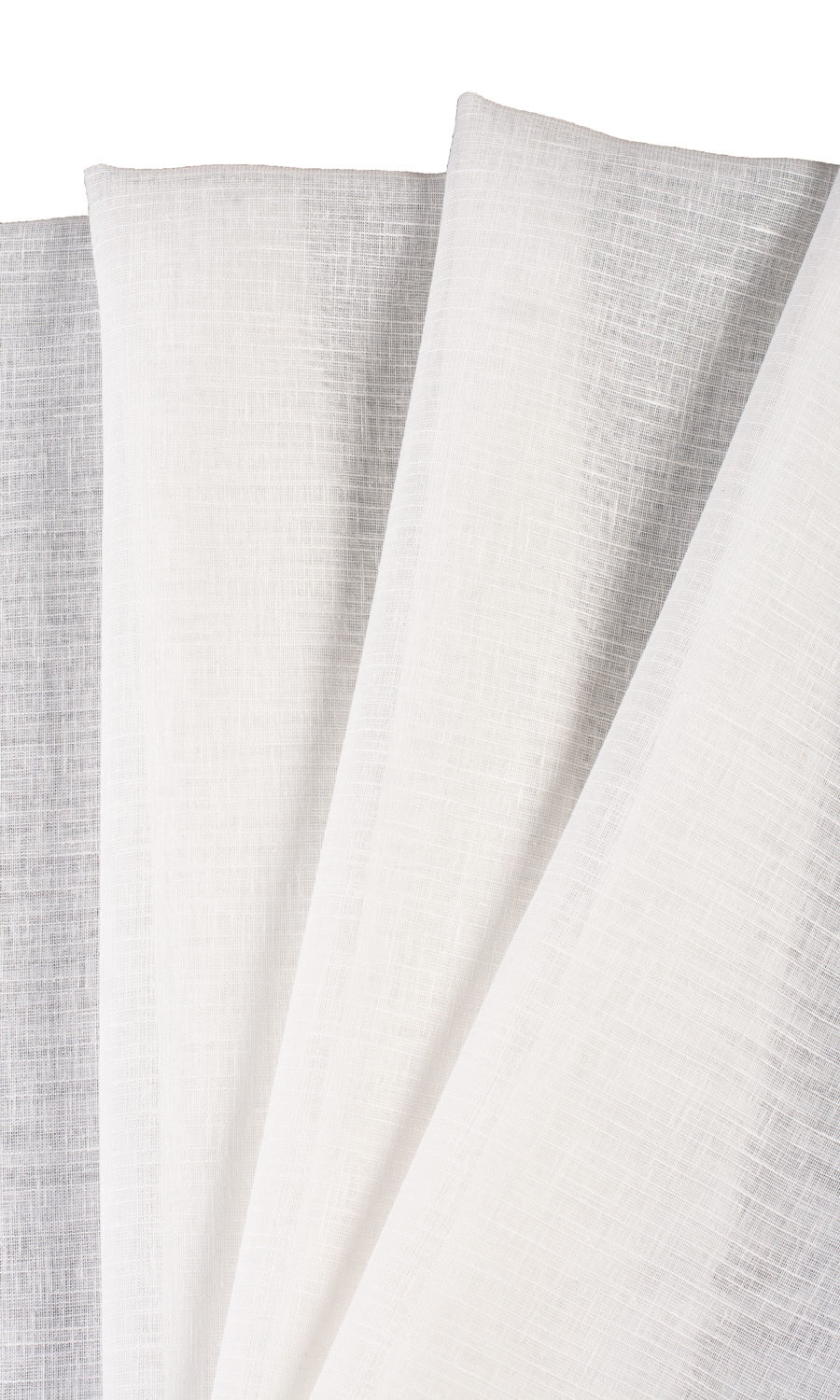 Plain Sheer Pinch Pleat, Rod Pocket, Eyelet Curtains (White)
