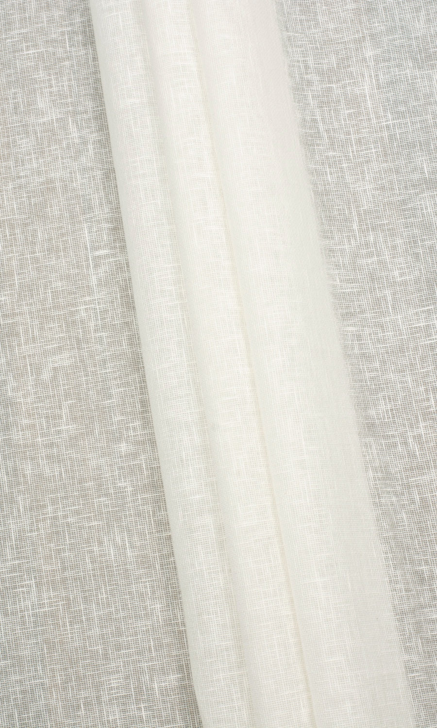 Linen-Texture Semi-Sheer Drapes (Milky White) Extra Long Short Wide