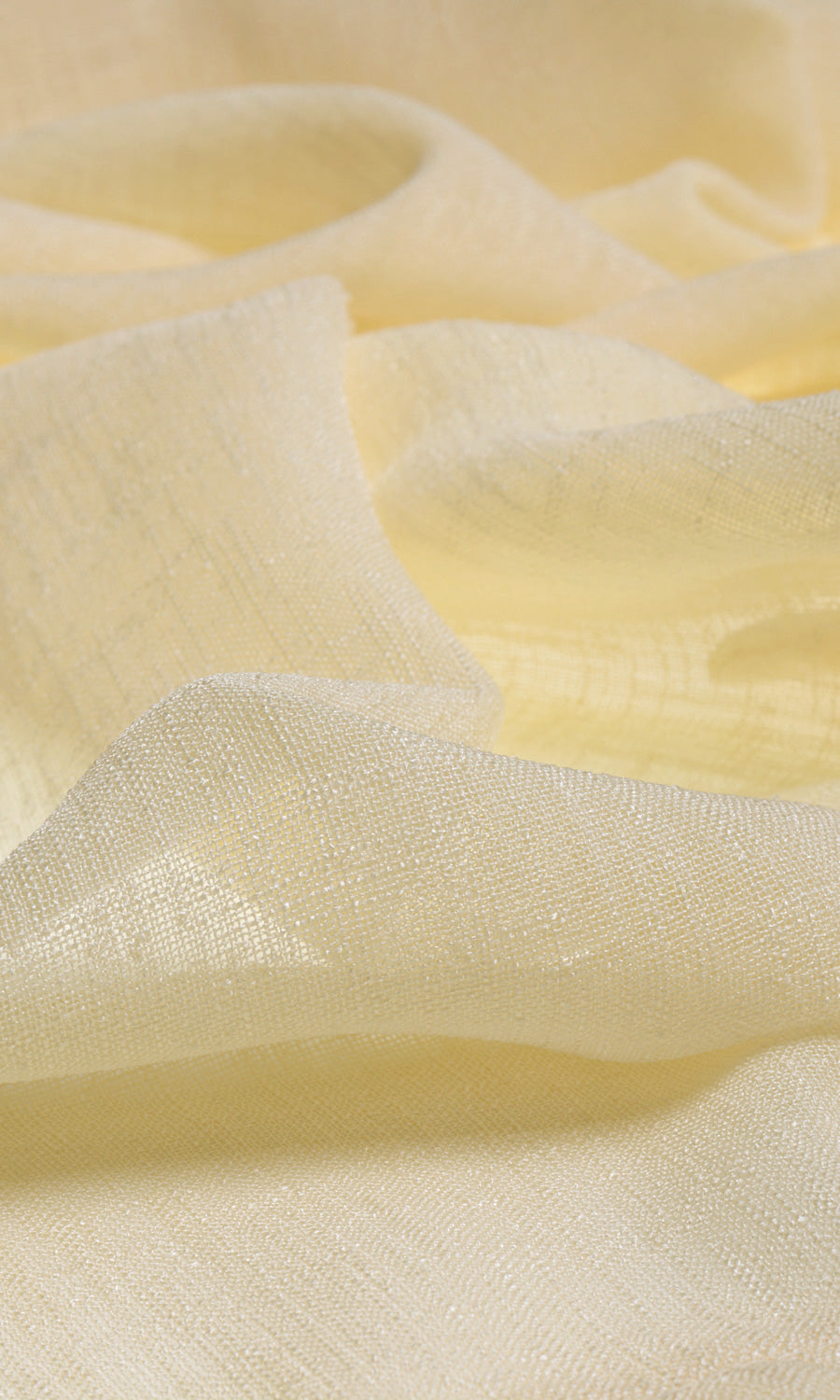 Sheer Linen Custom Curtains (Lemon Yellow)