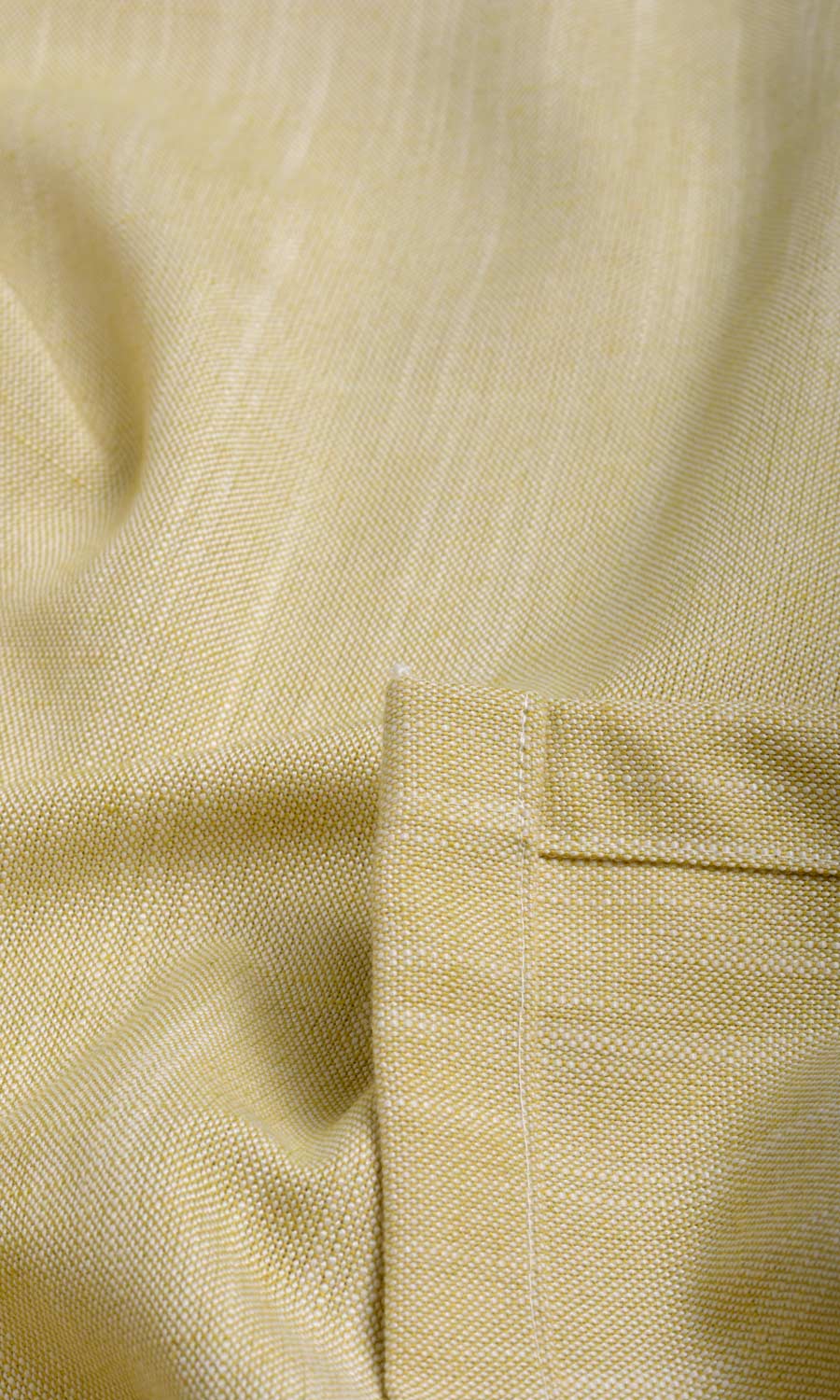 Plain Linen Texture Any Size Style Curtains (Yellow)