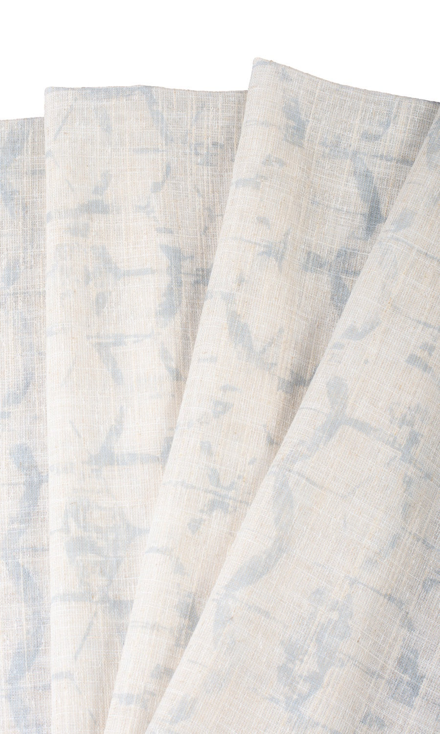 Self-Patterned Sheer Custom Curtains (Cream/ Grey)