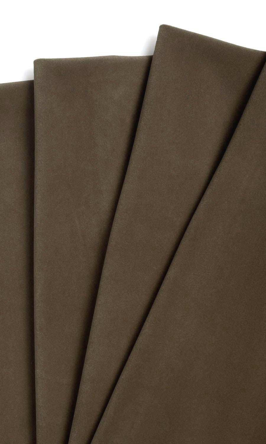 Velvet Window Curtains (Mocha Brown) Extra Long Short Wide