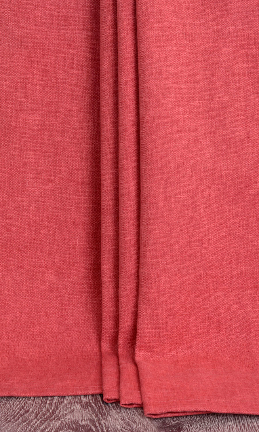 Linen-Blend Pinch Pleat, Rod Pocket, Eyelet Curtains (Red)